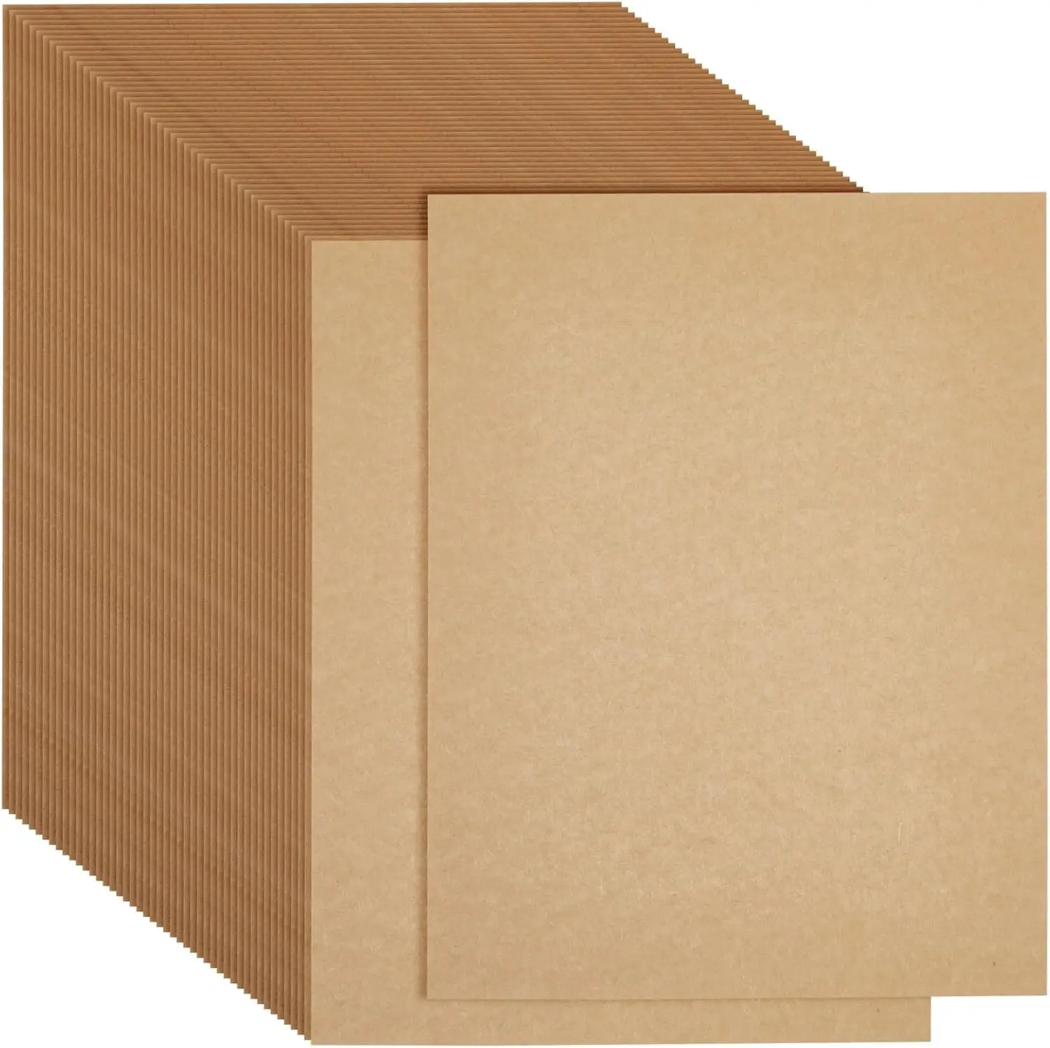

48 Pack Kraft Paper Cardstock 8.5x11 120 GSM for Invitations, Announcements & Crafts with Printer Friendly Design