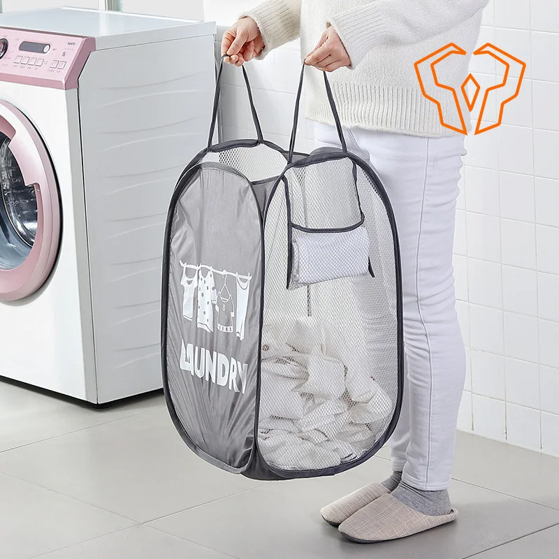 Minimalist, Breathable Dirty Clothes Basket Home Bathroom Foldable Can Store Clothes Laundry Basket Storage Home Balcony