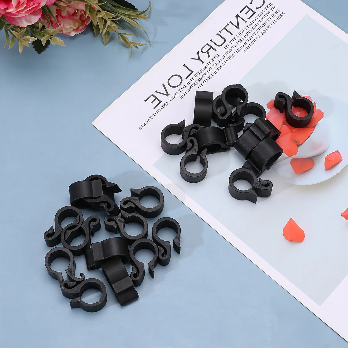 50 stücke Rohr Clip Haken Für Bewässerung System Tropf Linie Garten Schlauch Schnalle Verschluss Garten Schlauch Spanner Wasser Schnalle Schwarz