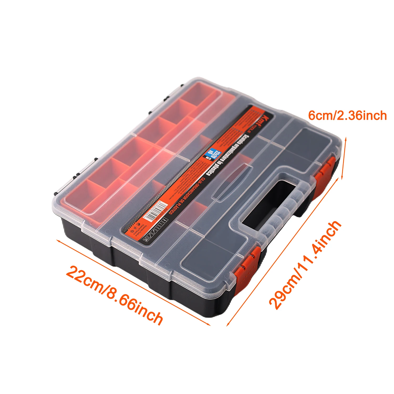 KMT 1pc Portable Plastic Container With Removable Compartment Box, Hand Tool Organizer Tray,8 Sizes for Choose