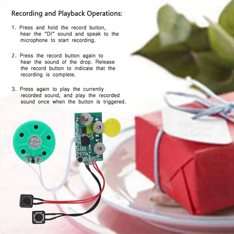 DIY Voice Module Card 4 Minutes Recording Playback Voice Sound Chip Voice Greeting Card For Holiday Luggage Replacement