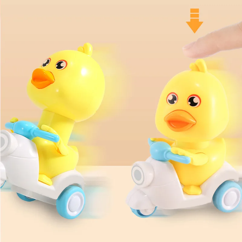 

Duck Motorcycle Kids Toy Pull Bakc Car Inertia Motor Cartoon Animal No Need Battery Clockwork Children Gift Educational Toys