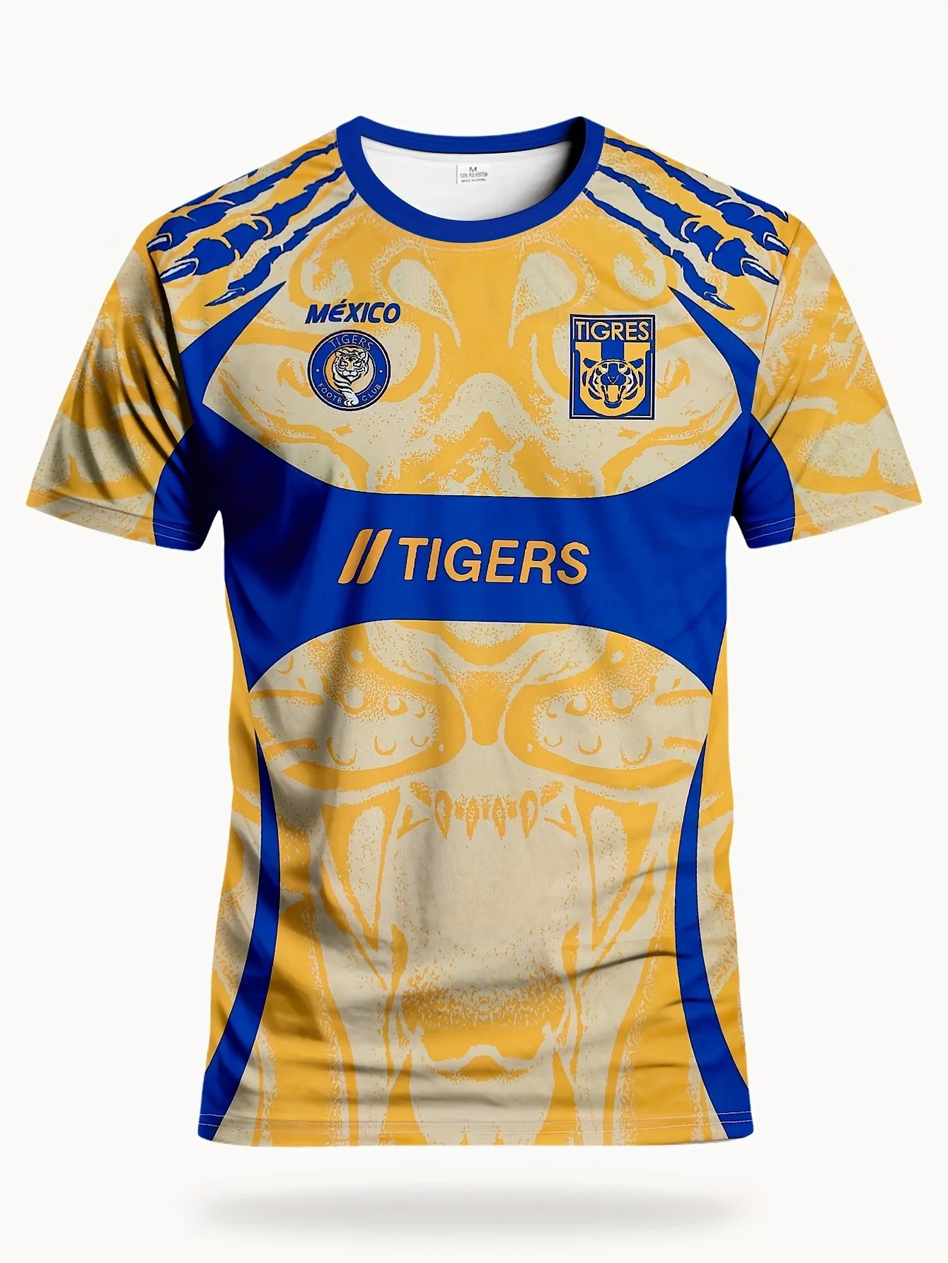 

Mexico Tiger Stripe Football Hoodie for Men Round Neck Comfort Sportswear with Tiger Print Perfect for Matches Training Gifts