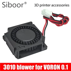 Ventilador Turbo sin escobillas, Motor de rodamiento de manga, Enfriador de turbina silencioso para Voron 3010. 1, piezas de impresora 3D, 24V de CC, 30x30x10mm, 0/0