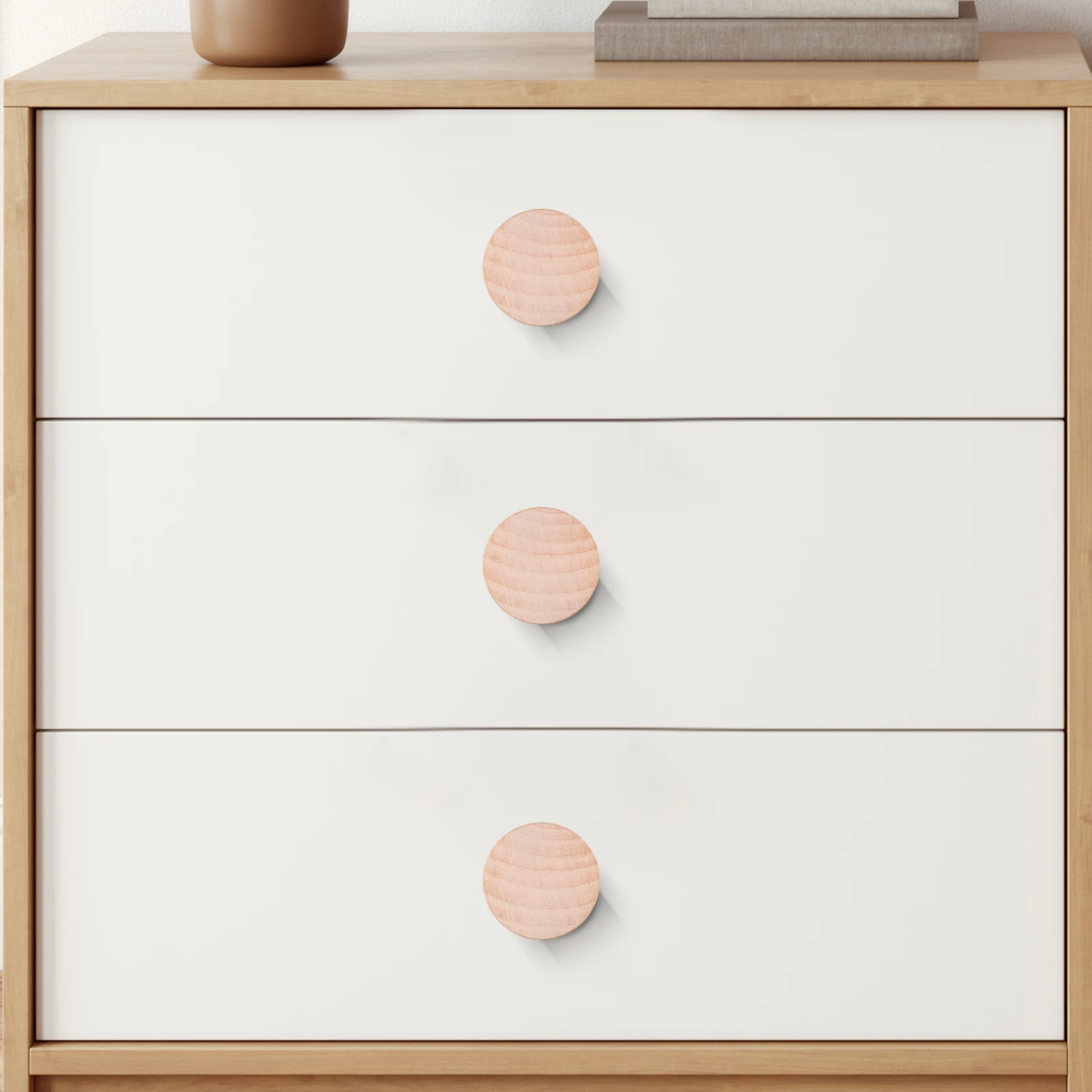 

16 Pcs Lotus Wood Drawer Pulls Wooden Dresser Knobs Small Cabinet H les Smooth Surface Easy Installation Durable Furniture
