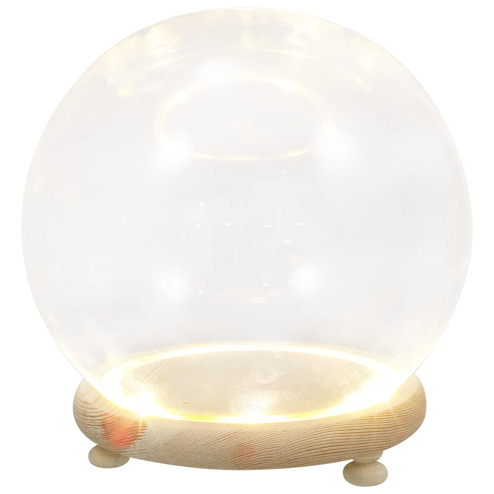 

Clear Glass Cloche Globes Display Dome Bell Jar Wood Base Led Light 13Cm Diy Craft Gift Keepsake Globe Display Case Terrarium