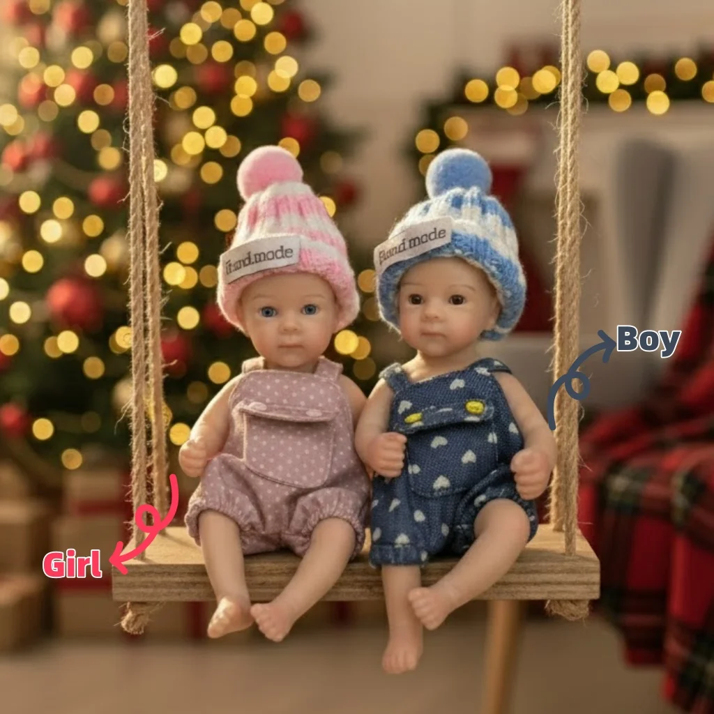 

AnjoDoll 6Inch Cute Mini Silicone Bettie Girl/Boy Painted Reborn Doll Newborn Baby Doll Toys For Christmas Gift Bebê Reborn