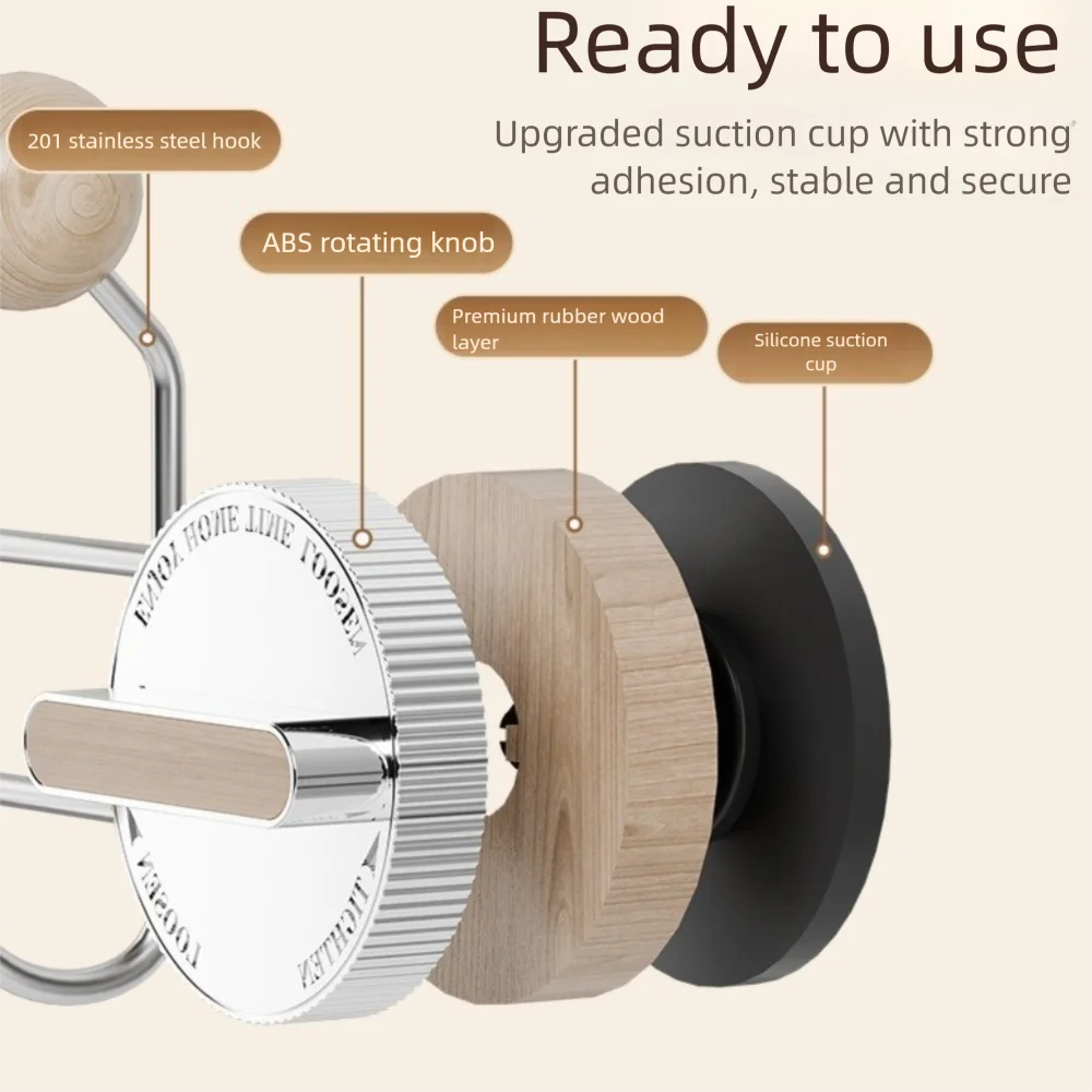 Suction Cup Door Rear Hooks Wall Mounted Strong Load Bearing Key Storage Rack Space Saving Decorative Clothes Coat Hooks Kitchen