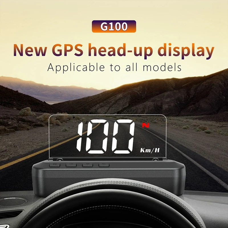 Car GPS HUD Display Speedometer Windshield Project Head Up Display Car Electronics Accessories For All Car, G100