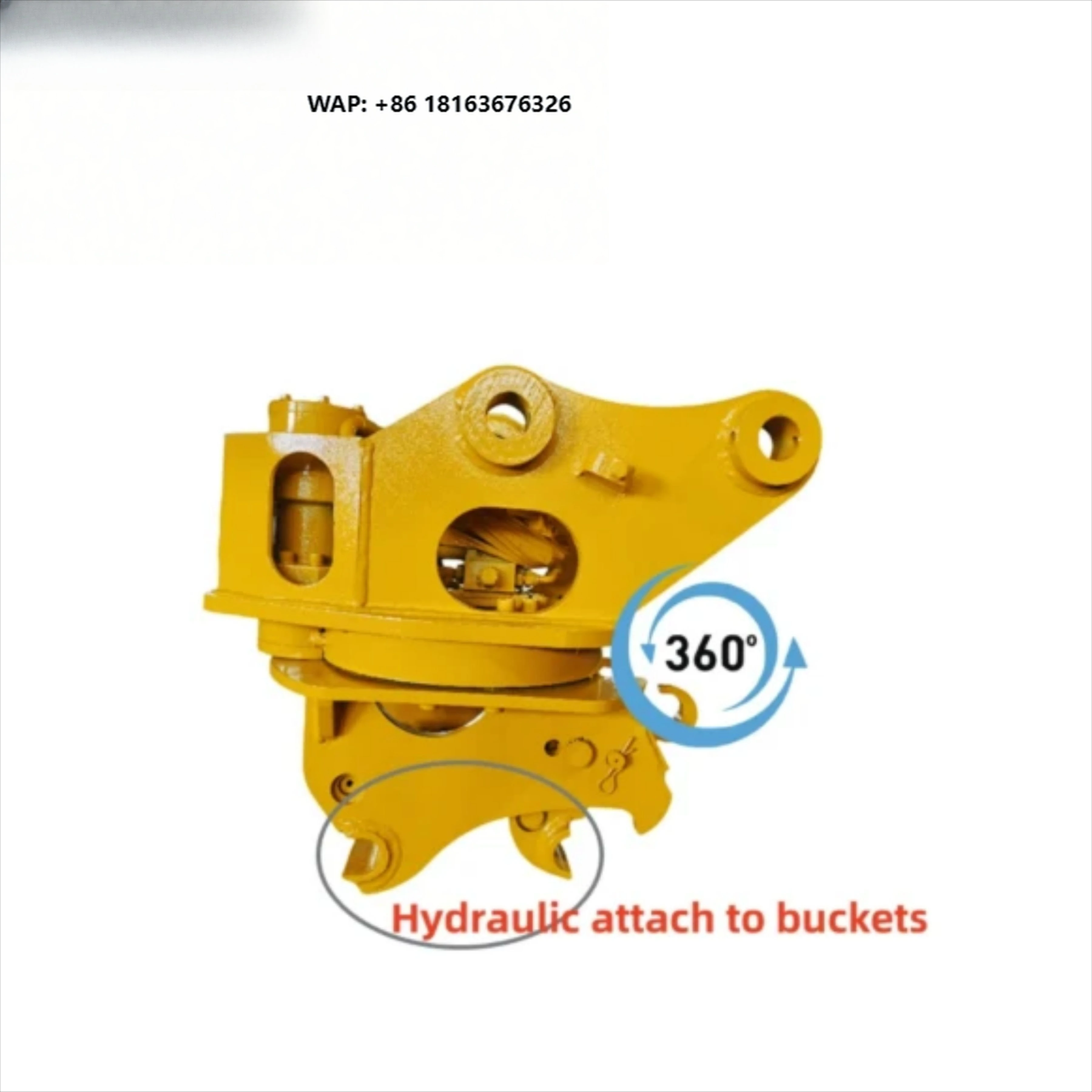 AORIS 360 Rotating Hydraulic Rotating Quick Hitch for 5-8 Ton Excavator