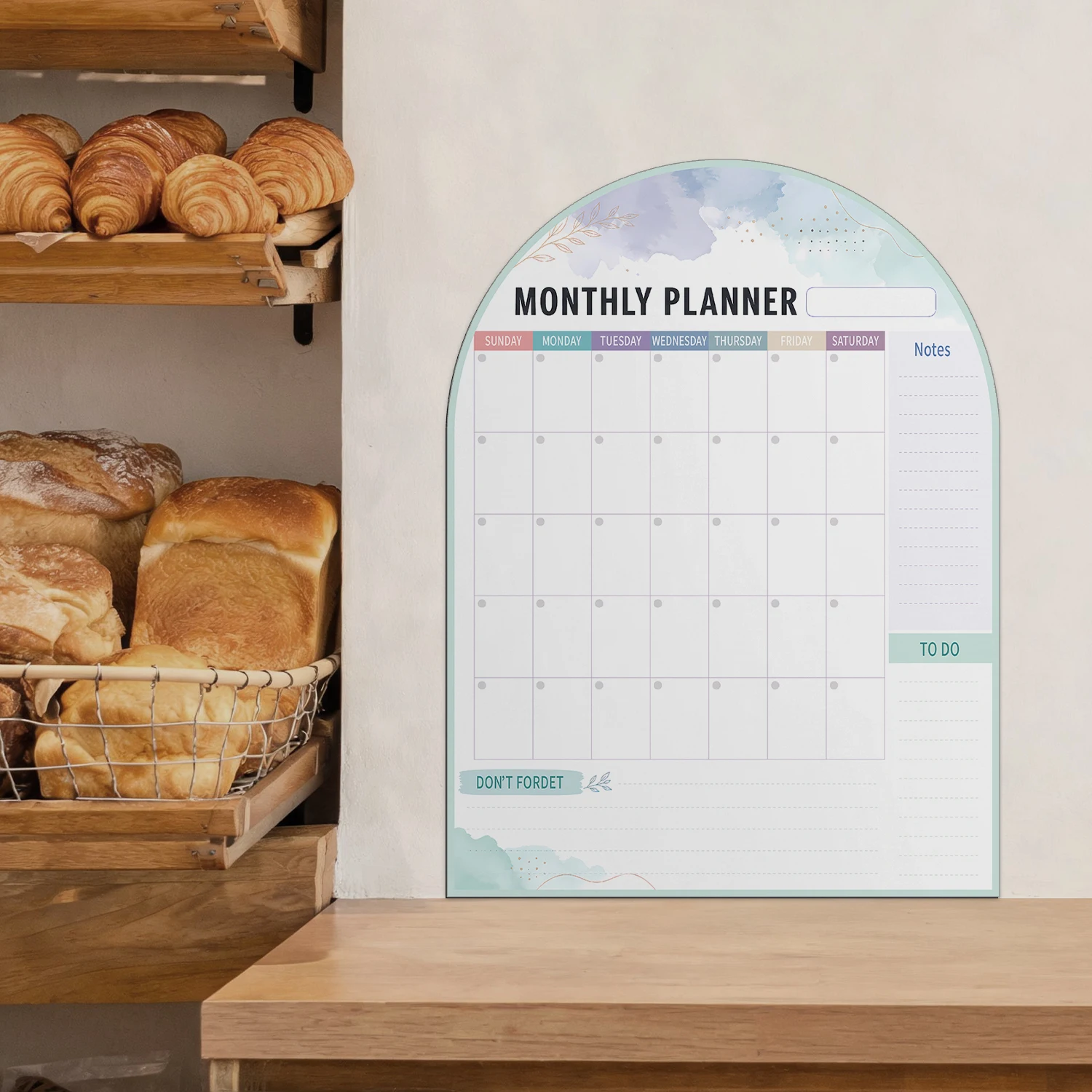 Self‑Adhesive Dry Erase Weekly Planner Sticker 30x40cm 1.10mm Foam Schedule Board for Wall Fridge Home Office Organizing