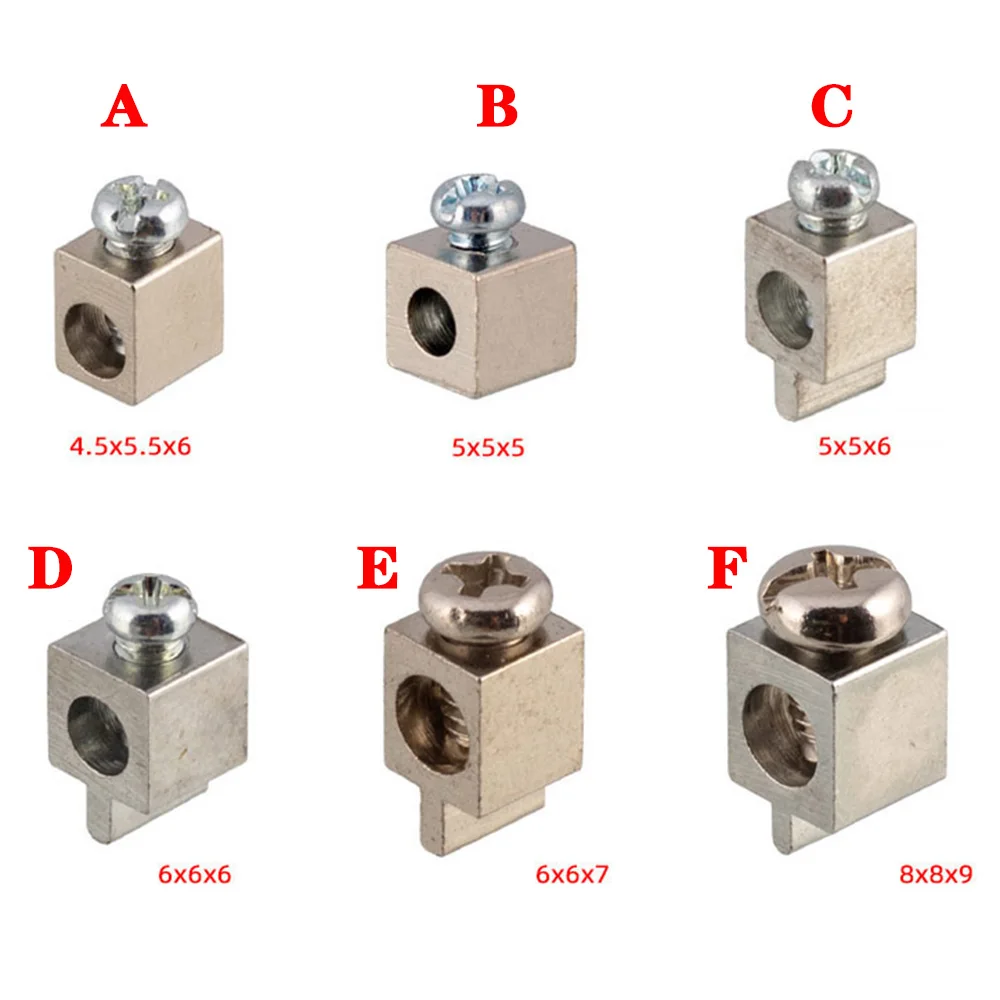 50pcs PCB Screw Terminals Through Hole High Current 15A 20A Copper Square Solder Board drive Power Wire Terminal Connector