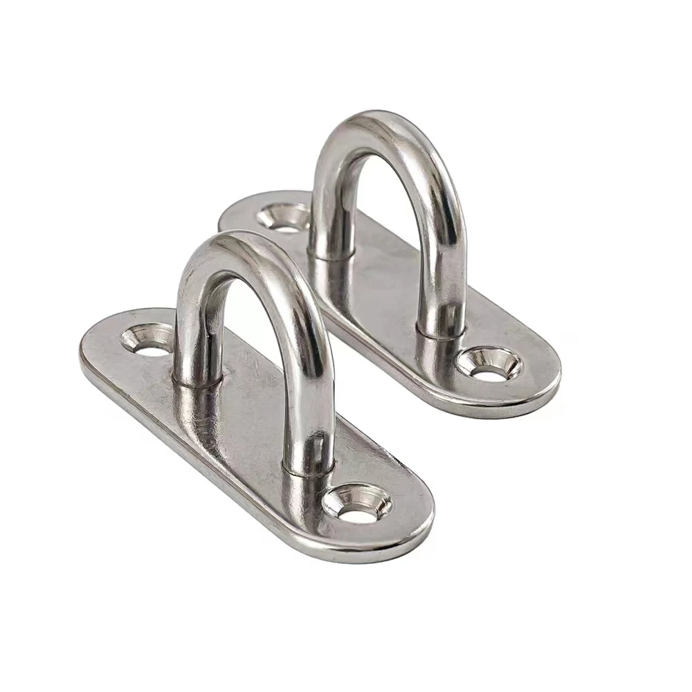 304 Stainless Steel Wall Mount U Hook Anchor Hanger Hook Strip with Snap Hook Sandbag Hook