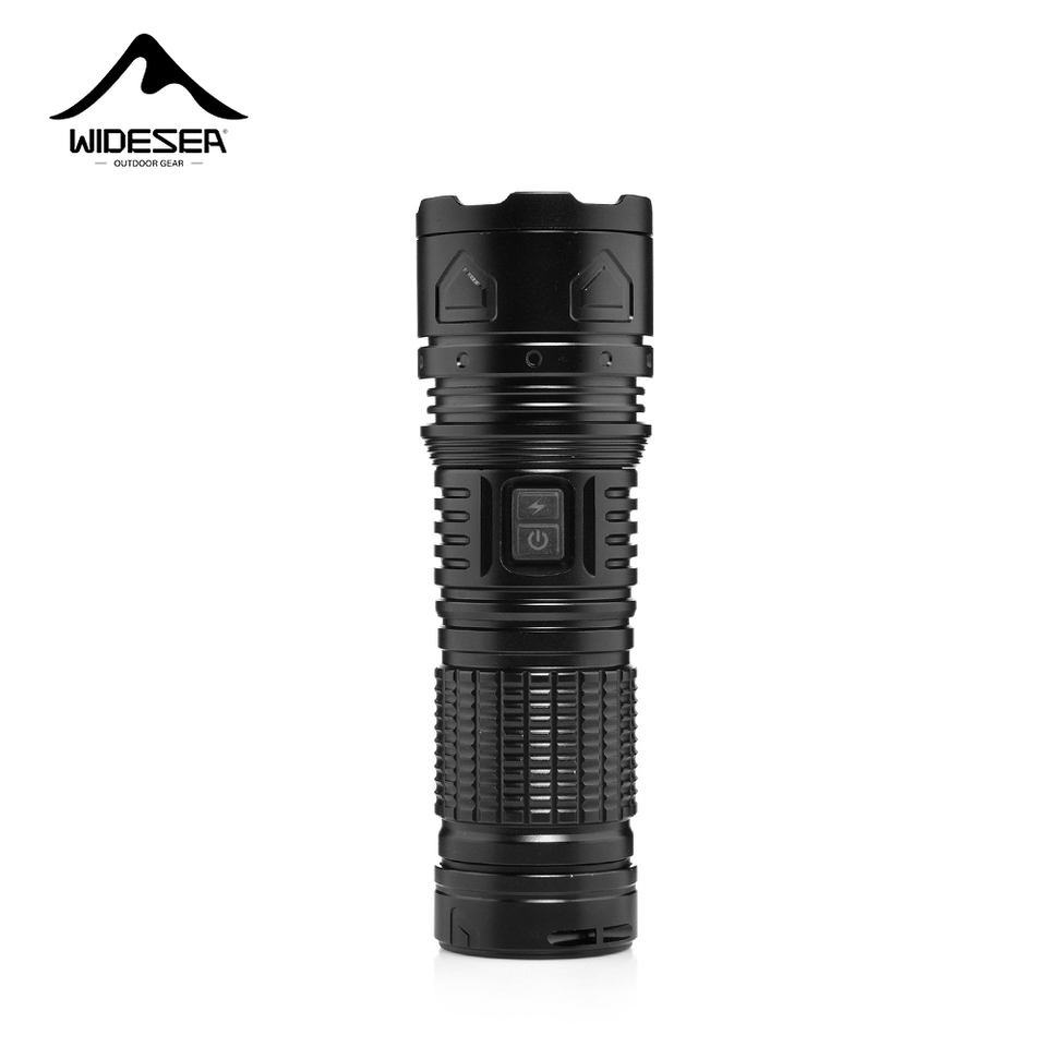 Widesea Camping Flashlight Battery Type-c charging Port Dual-Purpose White Laser Focus Multi-Gear Switch Spotlight Irradiation