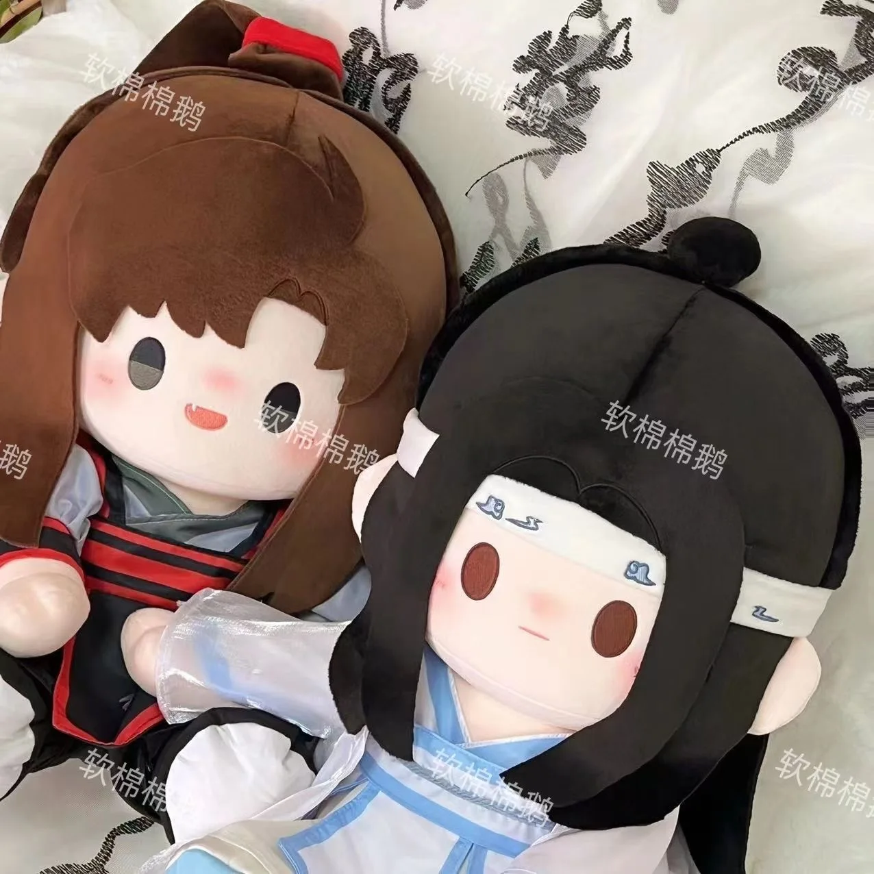 Mo Dao Zu Shi Wei Wuxian Lan Wangji Jiang Cheng 40CM Plush Doll Dress Up Clothes Costume Cosplay Figures Accessories Anime Gift