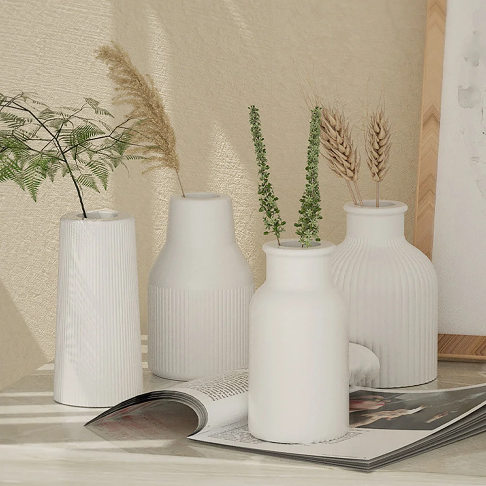 Moule en Silicone pour Arrangement de fleurs, bricolage, Vase artisanal, décoration de maison, Pot de bonsaï, fabrication de pots de jardinières, 4 pièces