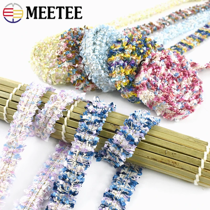 

5/10/20M 15mm Colorful Woven Lace Trim Webbing Strap Dance Dress Garment Decor Trimmings Laces Ribbon Sewing Crafts Materials