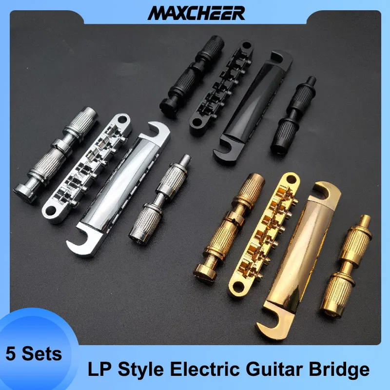 

5 Set Tune-o-matic Electric Guitar Bridge Tailpiece Guitar Bridge for LP Electric Guitar Metal