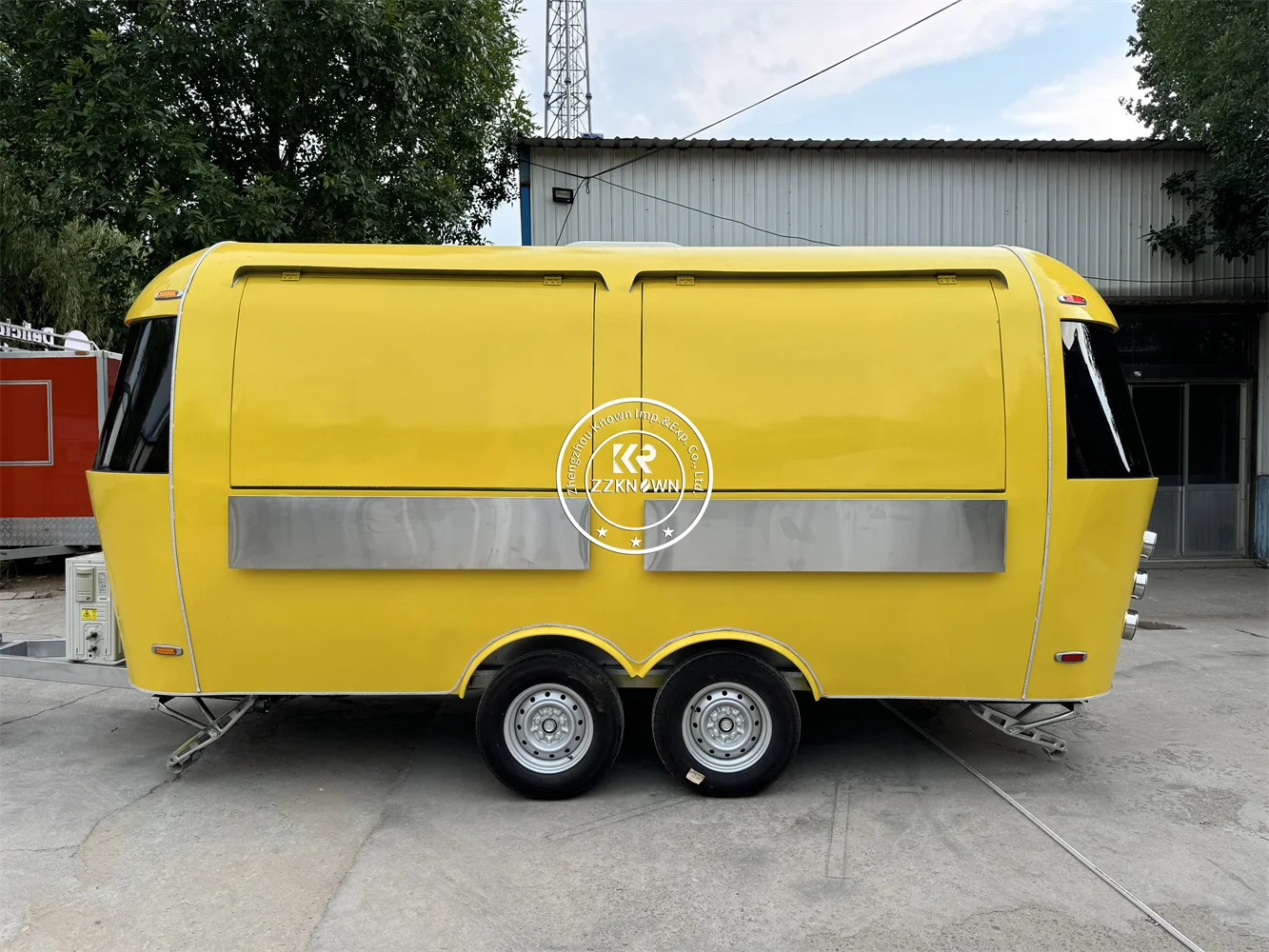 شاحنة طعام متنقلة قابلة للقطر مقطورة طعام Airstream قافلة عربة متنقلة مقطورات طعام لعربة طعام الشارع