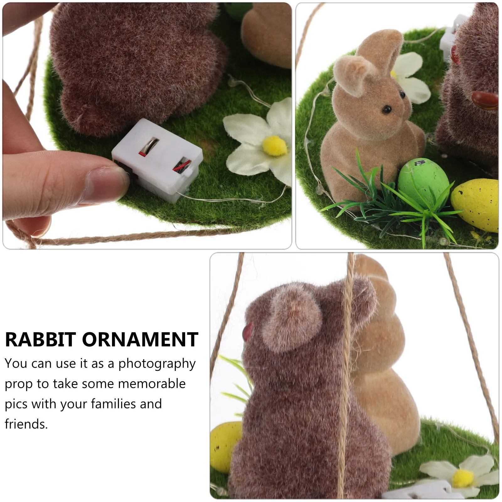 

Подвесное украшение в виде кролика, креативный красочный декор, мультяшный настольный декор, реквизит для фотосессий, для свадьбы и сада