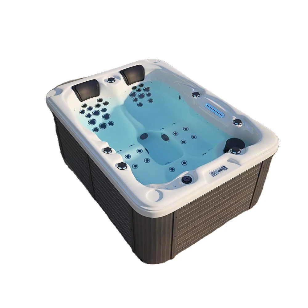 Modern 3-person 2100 * 1500 * 800mm Acrylic Outdoor Spa Tub Hot Spa Jacuzzi With 51 Family Or Hotel Jets