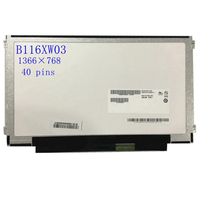 

11.6" inch B116XW03 V.1 V.0 fit LTN116AT04 N116BGE-L41 Laptop Led Lcd Screen Panel HD 1366*768 40pins