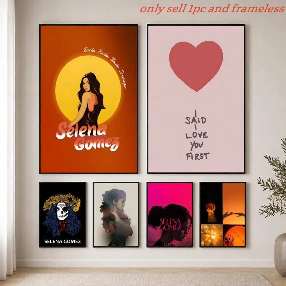 Singer S-Selena Gomez Poster HD Hot Theme Singer/OST/Movie/Anime-Waterproof Self-Stick Home Decor