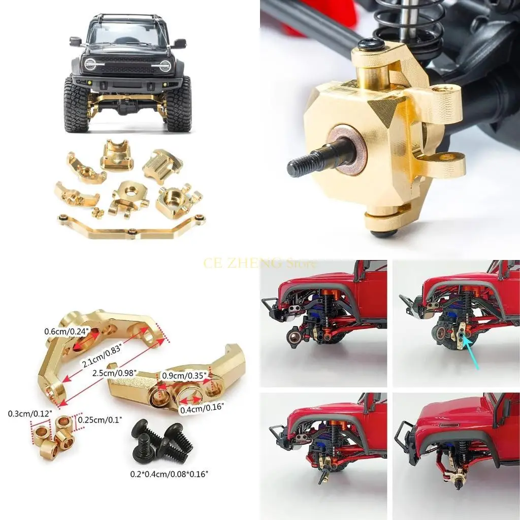 

E56B Латунный противовес поворотных кулаков, крышка оси для 1/18 RC Crawler TRX4-M
