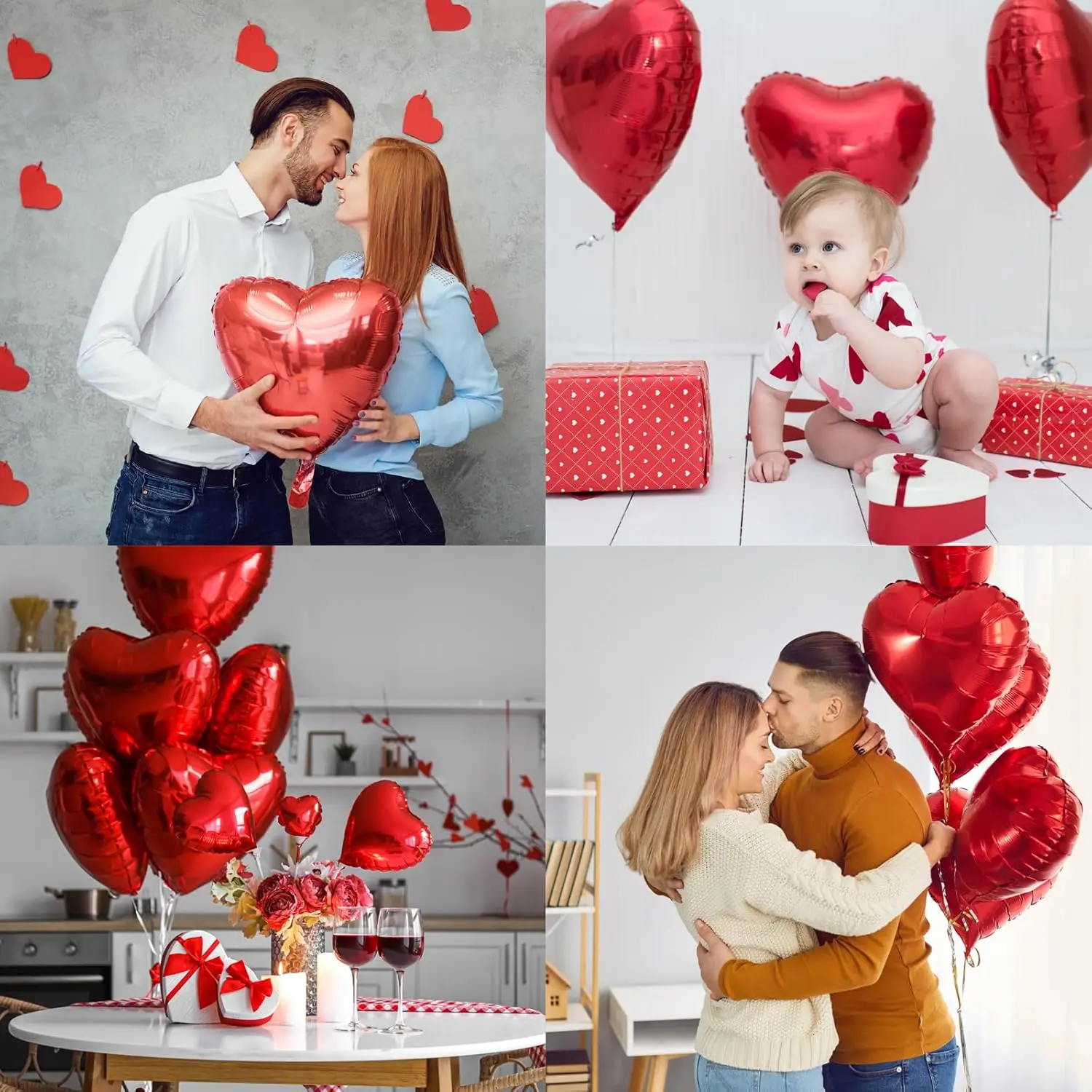 5-30PCS 18 Inches Large Foil Red Heart Shaped Balloons for Valentine's Day Wedding Shower Anniversary Engagement Decoration - view 6