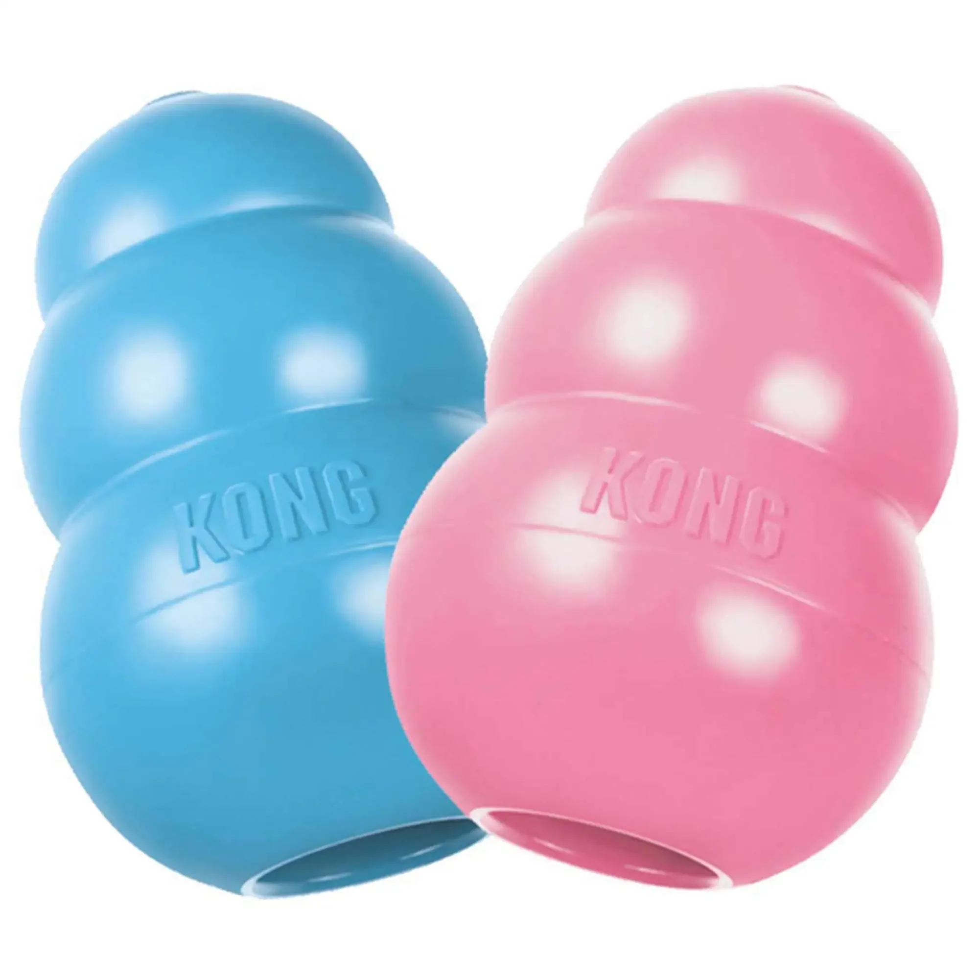 KONG Puppy - Juguete masticable de goma natural para la dentición para perros - Juguete para perros relleno para una hora de juego extendida - Juguete para masticar y buscar para cachorros