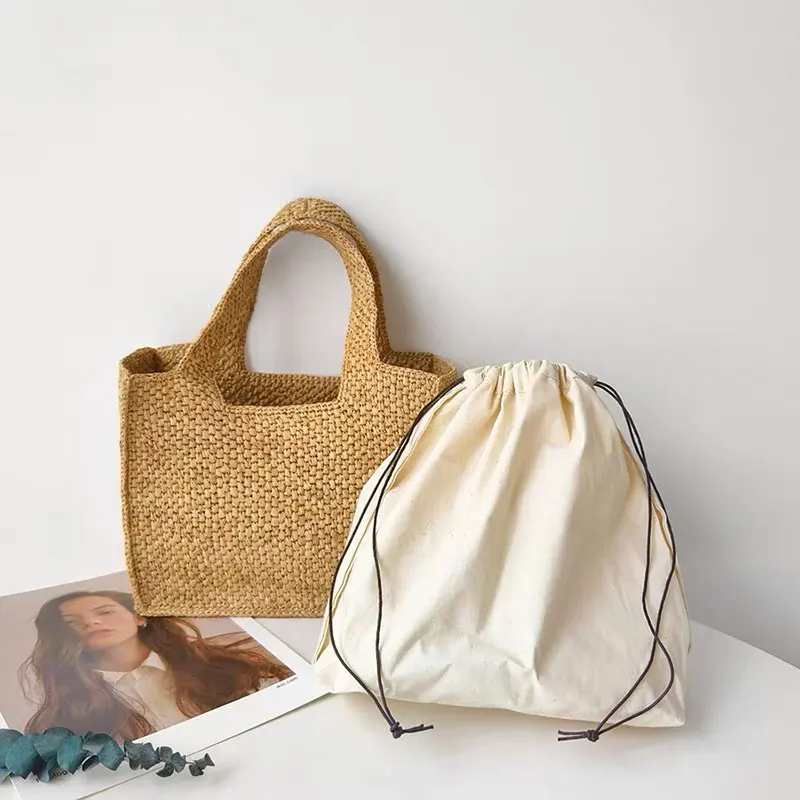 Summer Raffia Straw Women Vacation Woven Beach Shoulder Bag Capacity Simple Handbag Classic Simplicity Luxury Designer Tote Bag