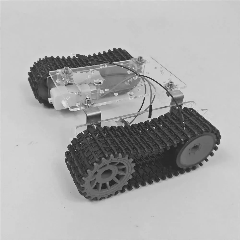 robot tank chassis acrylic TT motor 3-9v tracked car intelligent car chassis