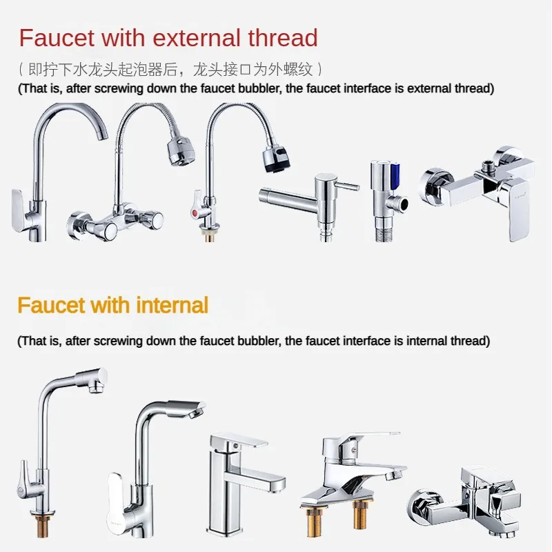Adaptador de grifo de diente fino interno y externo, accesorios de conversión, 22 vueltas, 16, 18, 20, 22, 24, 26, 28, 30, 32mm