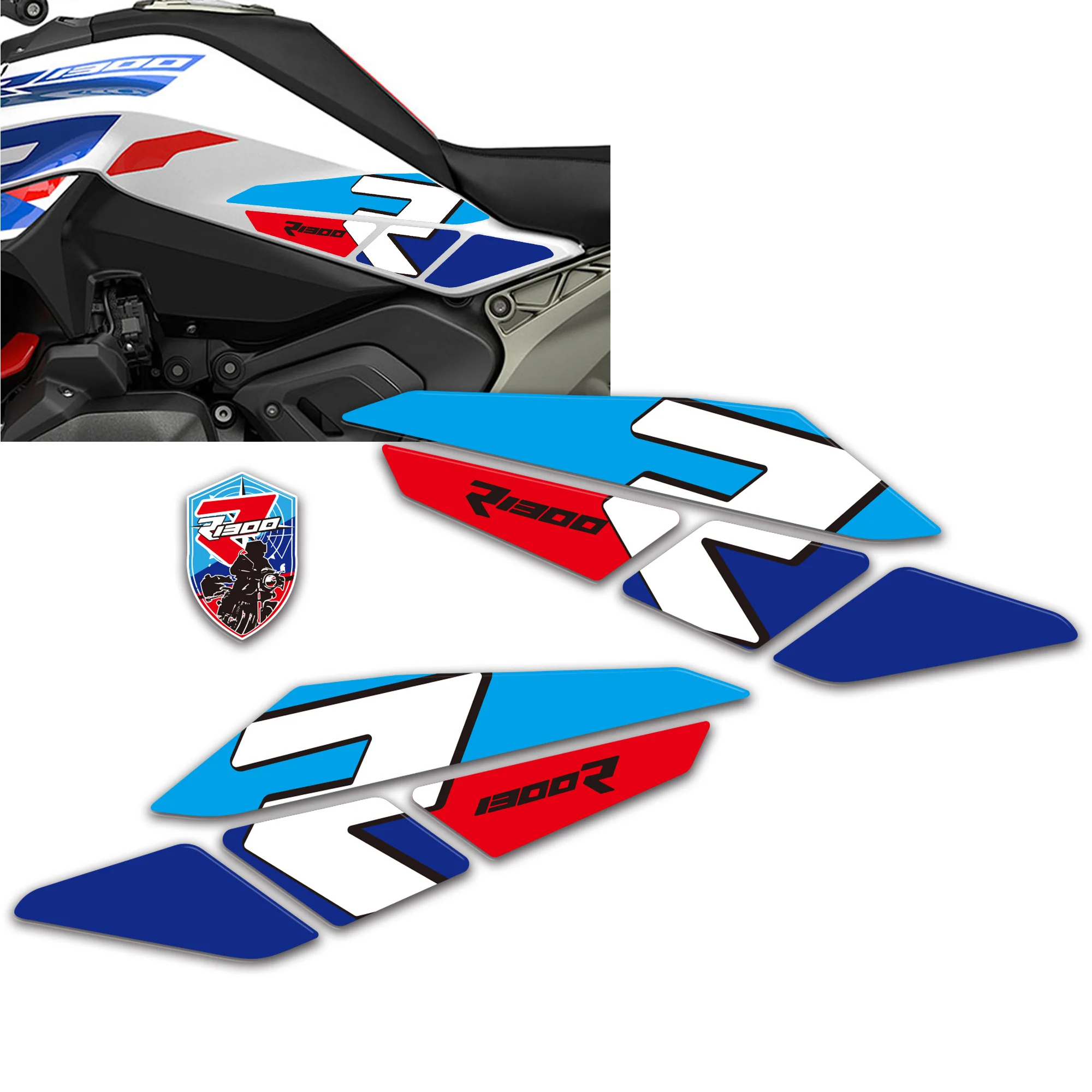 New Motorbike Tank Side Protectors 3D Stickers decal compatible with  R1300R