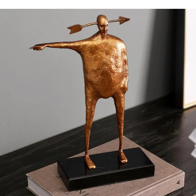 Abstract Character Penetration Statue Crafts Desk Decoration Diver Figures Sculpture Ornaments Living Room Furnishings