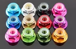 8Pcs M2,M3,M4, M5 M6 Serrated Flange Hex Lock Nuts, 6061 aluminium alloy, Clockwise counterclockwise CW CCW for Motor Propeller