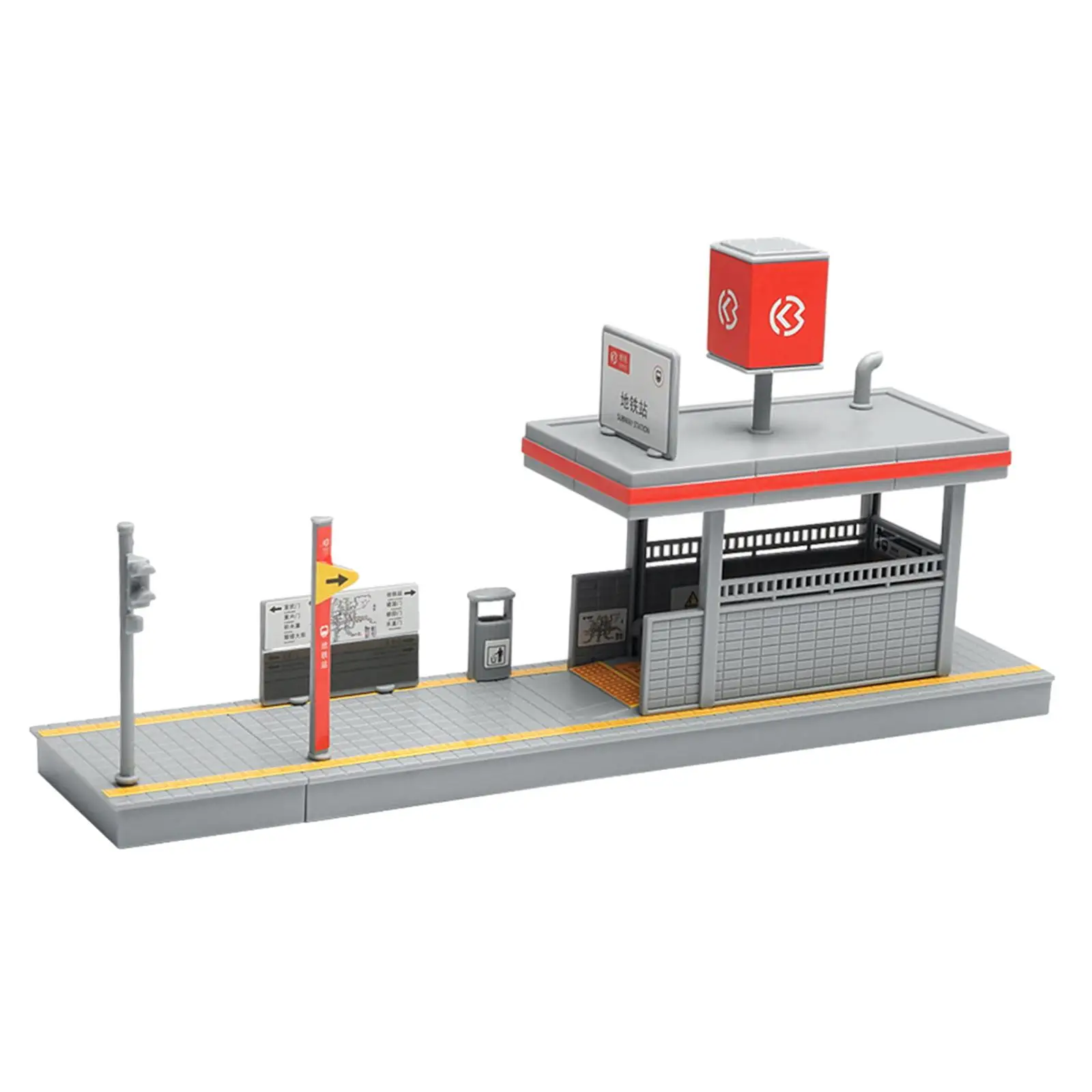 DIY 1/64 Metro Station Model do demontażu dla dioramy piaskownica stołowa Model kolei