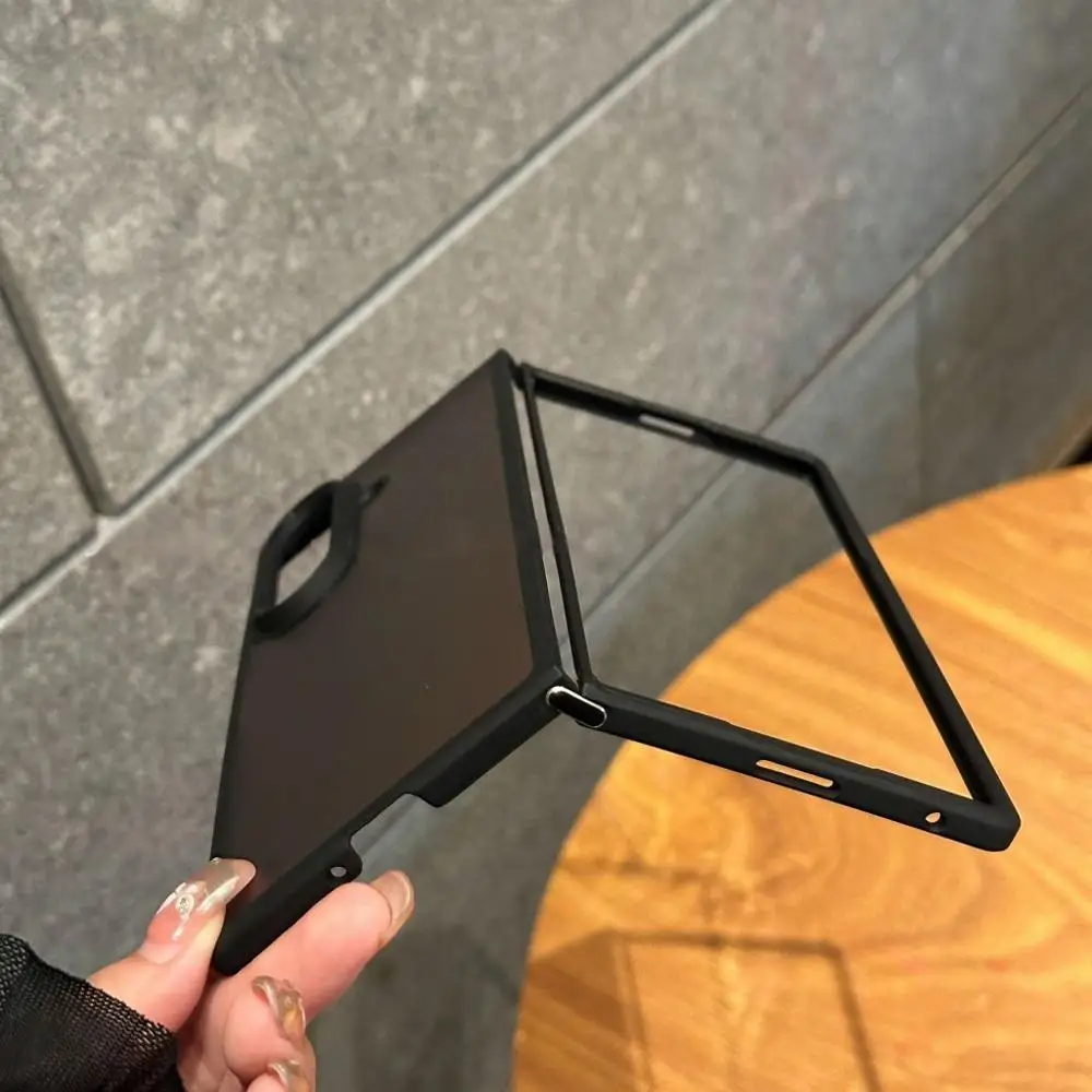 Luxury Frosted Transparent PC Back Phone Case For Samsung Z Fold 7 6 5 4 Independent Button Soft Full Frame Bumper NonSlip Cover view 3