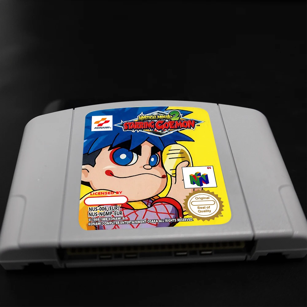 For Mystical Ninja 2- Starring Goemon Game Cartridge for 64 Bit PAL EUR Consoles N64 Game Card