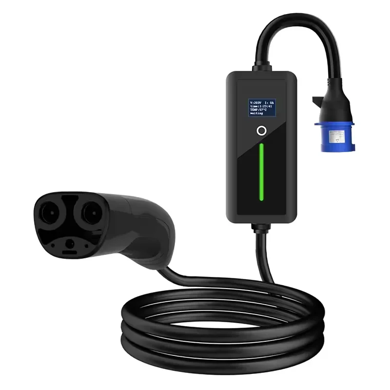 Mobile Connector Portable And Removable Fast Charging Gun 32A Europe Tesla Portable NACS Charger 16 Feet For Tesla Model X/Y/3/S