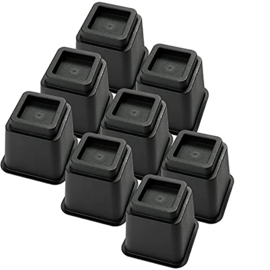 Ihomepark Bed Risers Heavy Duty Square Furniture Frame Lift for Couch Chair Desk Sofa and Bunk Bedpost Set of