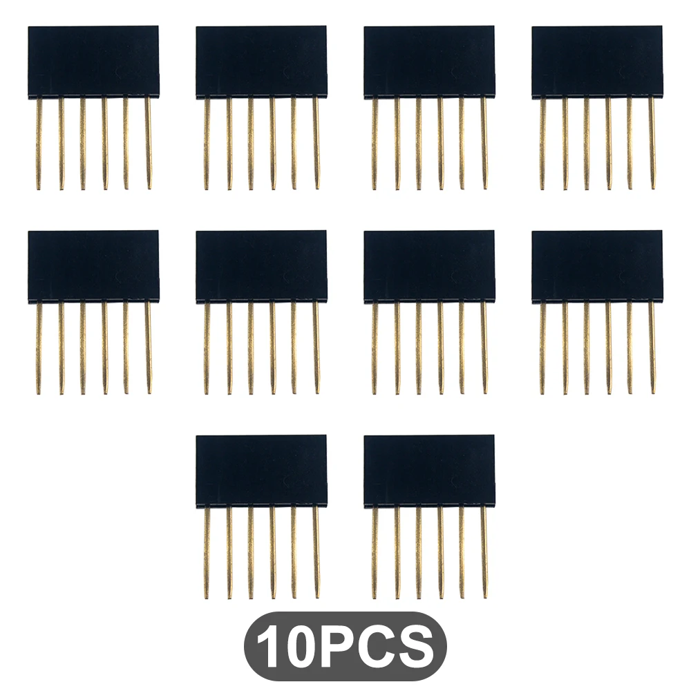 10pcs 6/8/10 Pin 2.54MM Stackable Long Legs Female Header For Arduino Shield Stlxy