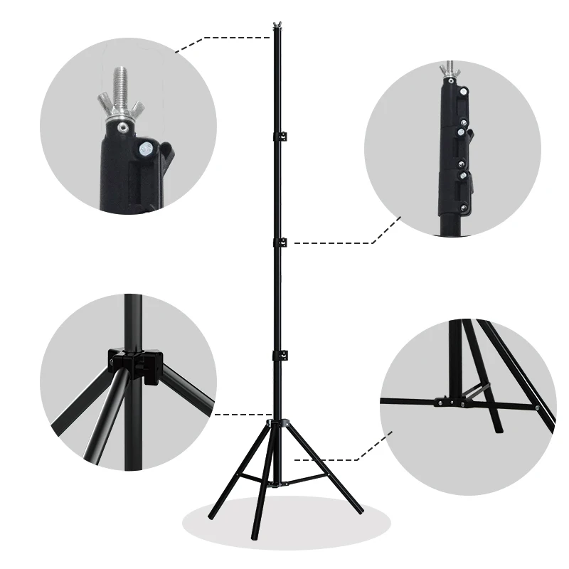 T-Shape Backdrop Stand Kit with Background Cloth Video Chroma Key Green Screen Frame Stand For Photography Photo Studio Props