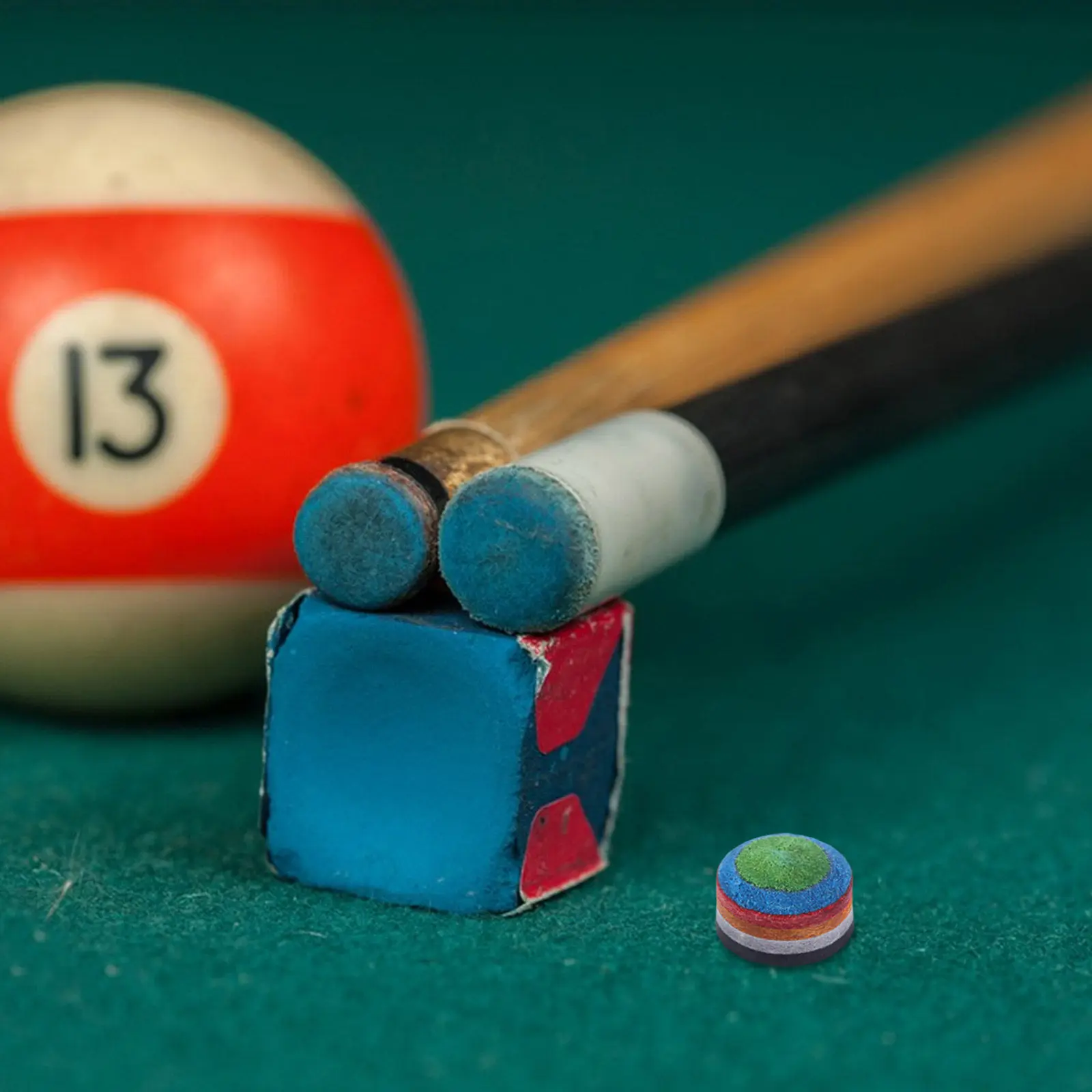 

Premium Rubber Pool Cue Tips Replacement Set Vibrant Colored Design for Small Large Tip Cues Enhanced Control Durability Pro