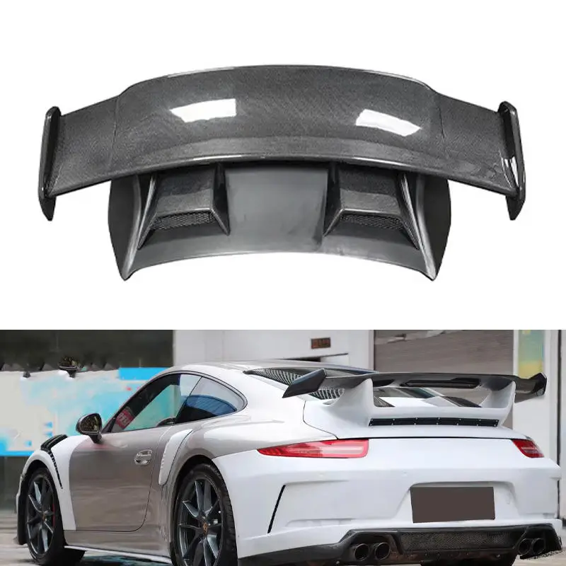 

GT3 Style Real Carbon Fiber Fibre Rear Trunk Spoiler Big Wing For Porche 911 911.1 911.2 2015--2018,100% TESTED WELL