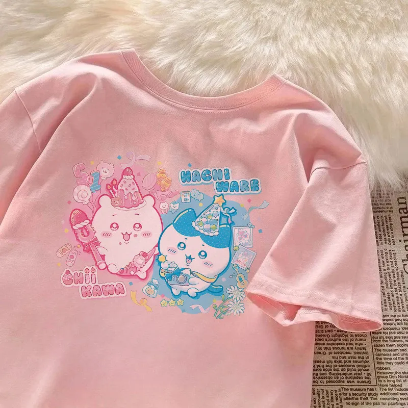 2026 Chiikawa Usachi Parent Child Pure Cotton T-shirt Comfortable, Breathable, High Quality Ins Y2k