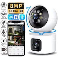Cámara IP WiFi de 8MP, cámara de seguridad inteligente para el hogar, Monitor para mascotas y bebés, seguimiento automático, Audio bidireccional, cámara de vigilancia PTZ inalámbrica