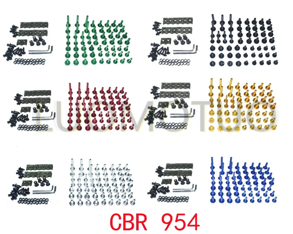 CNC Complete Fairing Bolts Bodywork Screws Nuts Kit For Fit Honda CBR 954 RR 2002 - 2003