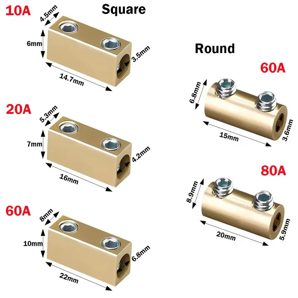 With Heat Shrink Tubing Brass Terminal Block Pressure Free High Current Quick Terminal Block Waterproof Fast Connector