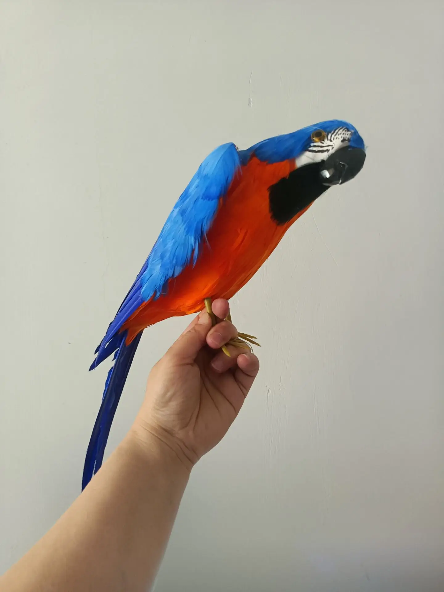 big simulation foam and feather blue parrot model gift about 46cm a0005